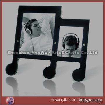 Pretty Musical Symbols-shaped Magnetic Counter Acrylic/Plexiglass Picture/Photo/Card/Prints Holder/F